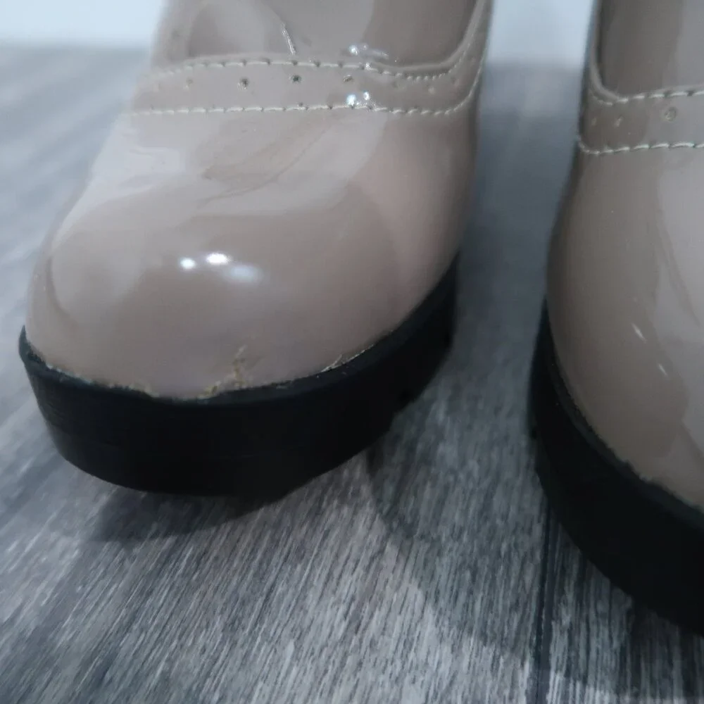 Dadawen Heels Womens 9 Brown Platform Oxfords Chunky Boxy Academia - Picture 6 of 15